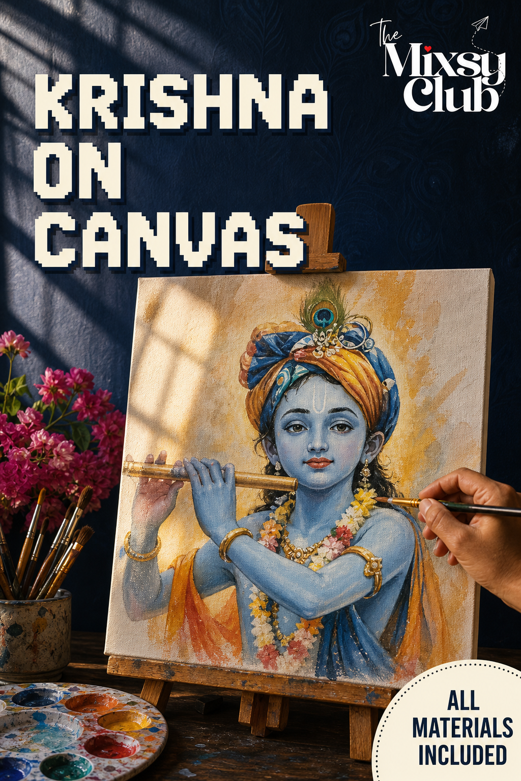 Krishna On Canvas workshop in Powai, Mumbai