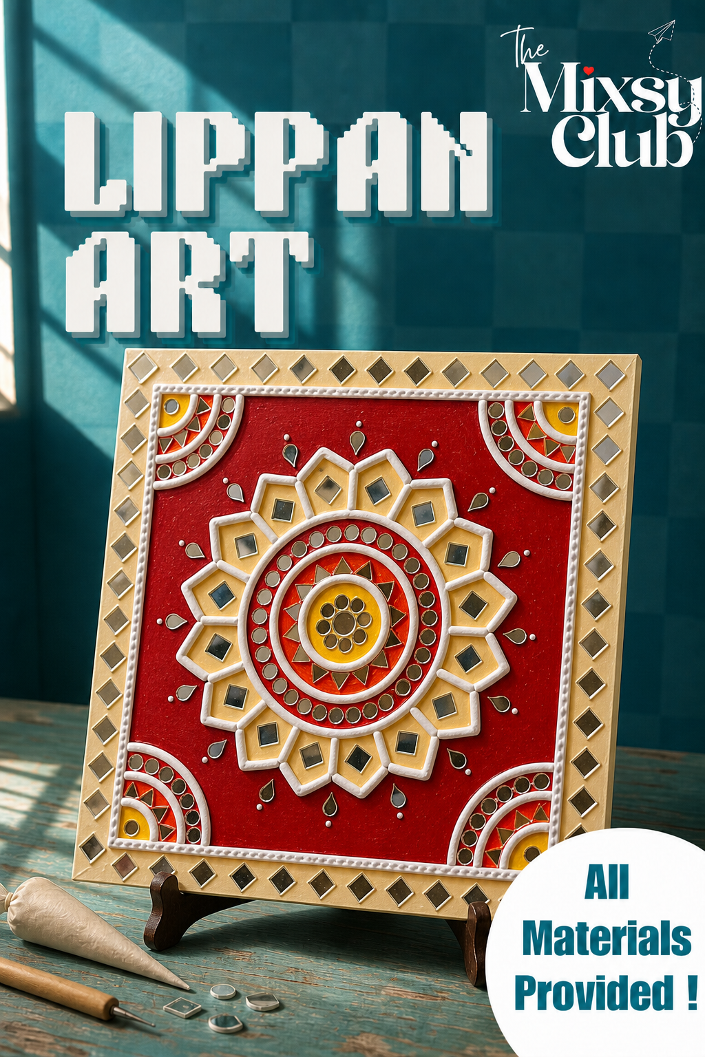 Lippan Art workshop in Powai, Mumbai