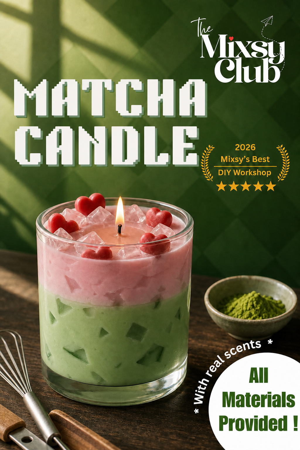 Matcha Candle Making workshop in Powai, Mumbai
