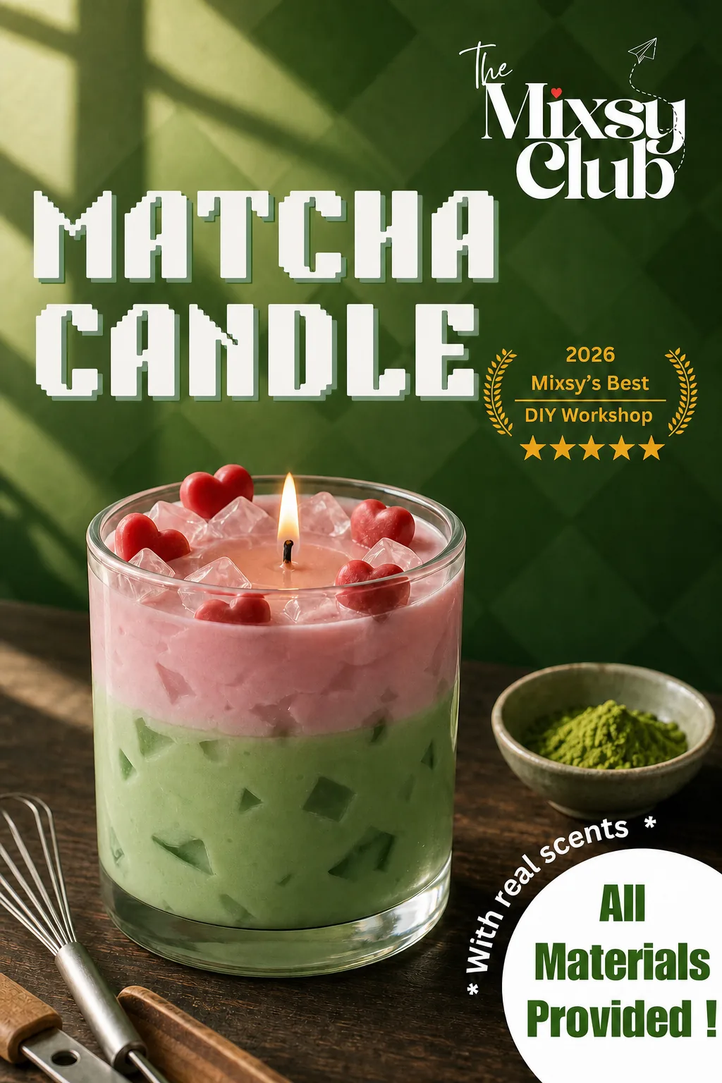 Matcha Candle Making workshop in Powai, Mumbai