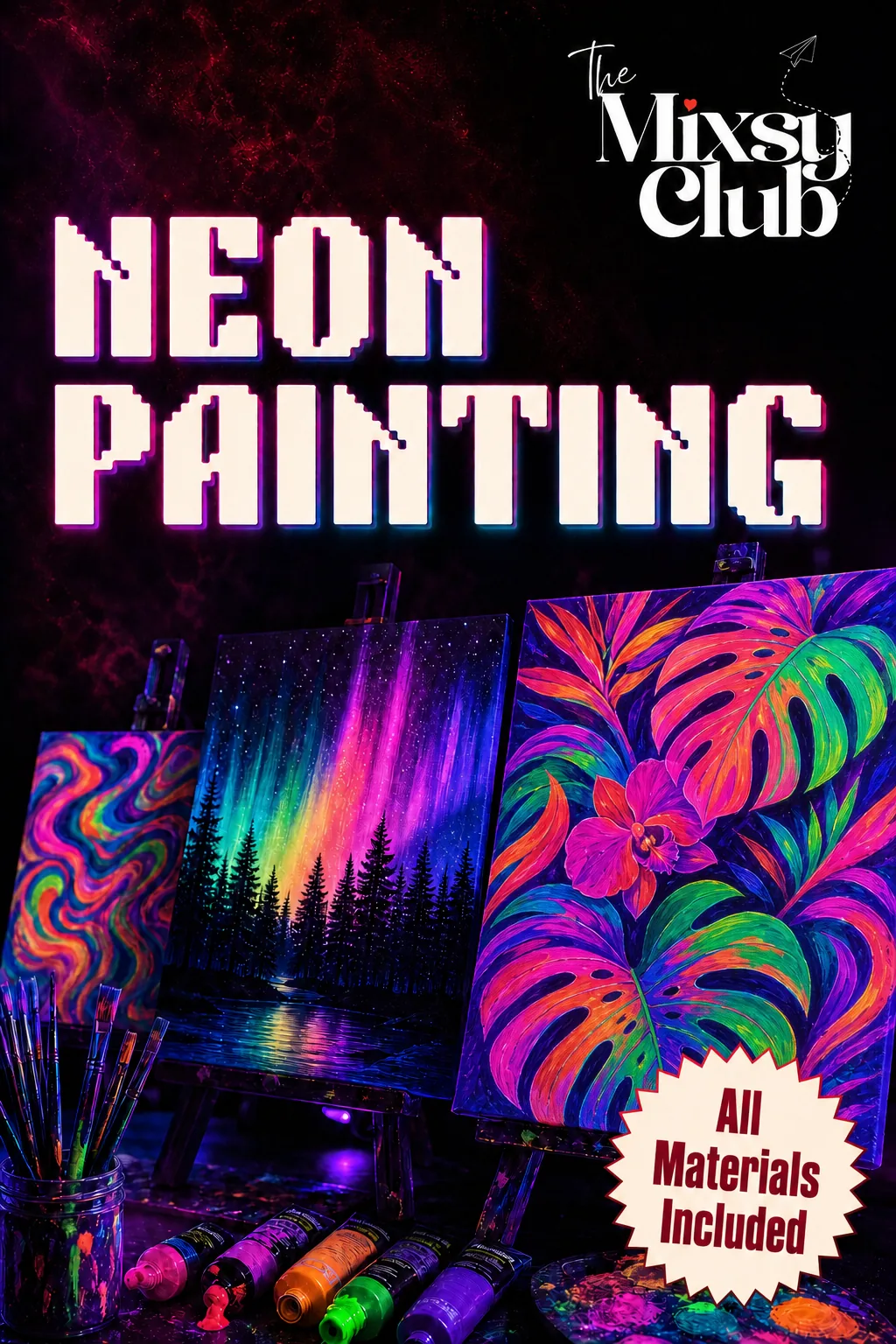 Neon Painting workshop in Powai, Mumbai