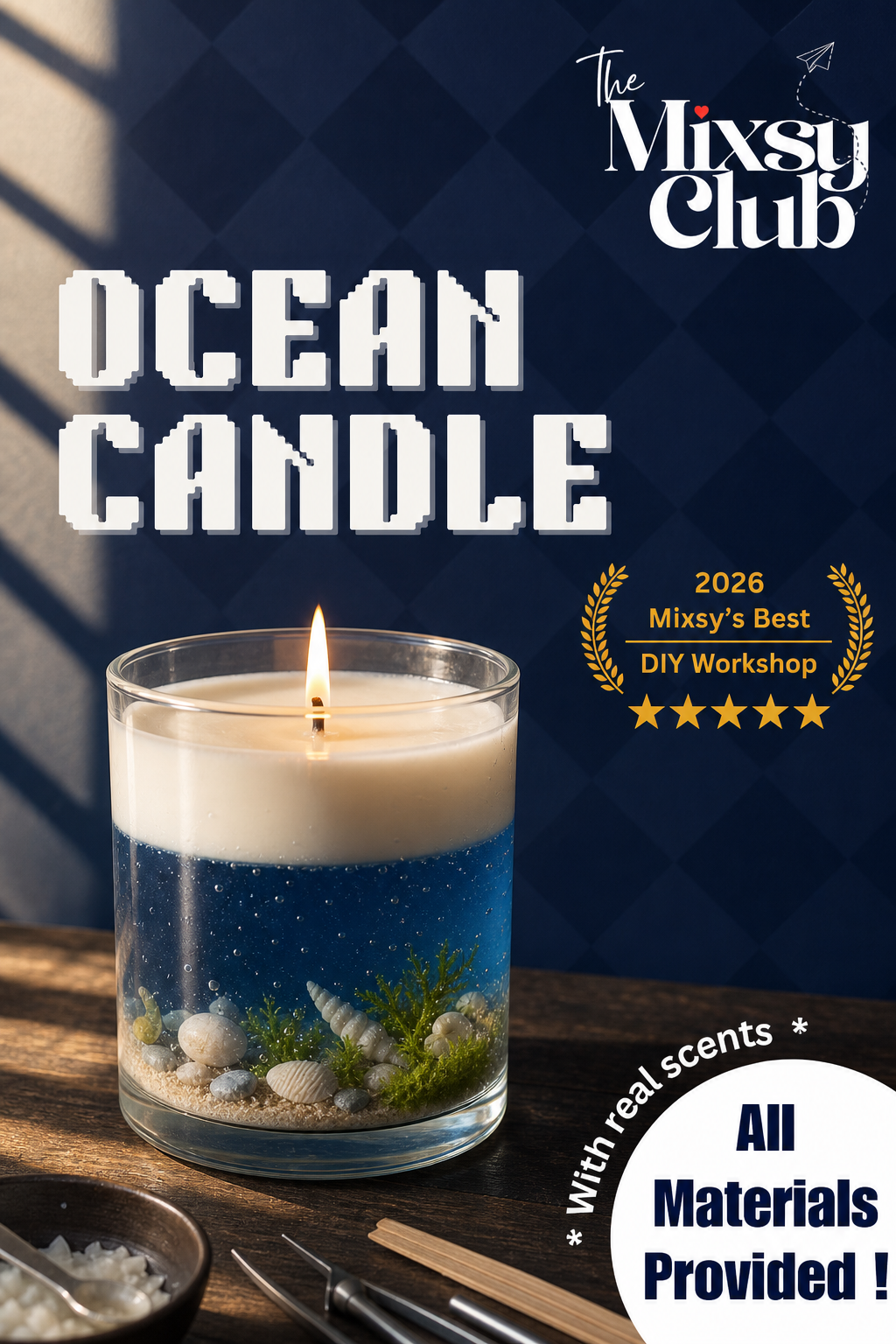 Ocean Candle Making workshop in Powai, Mumbai