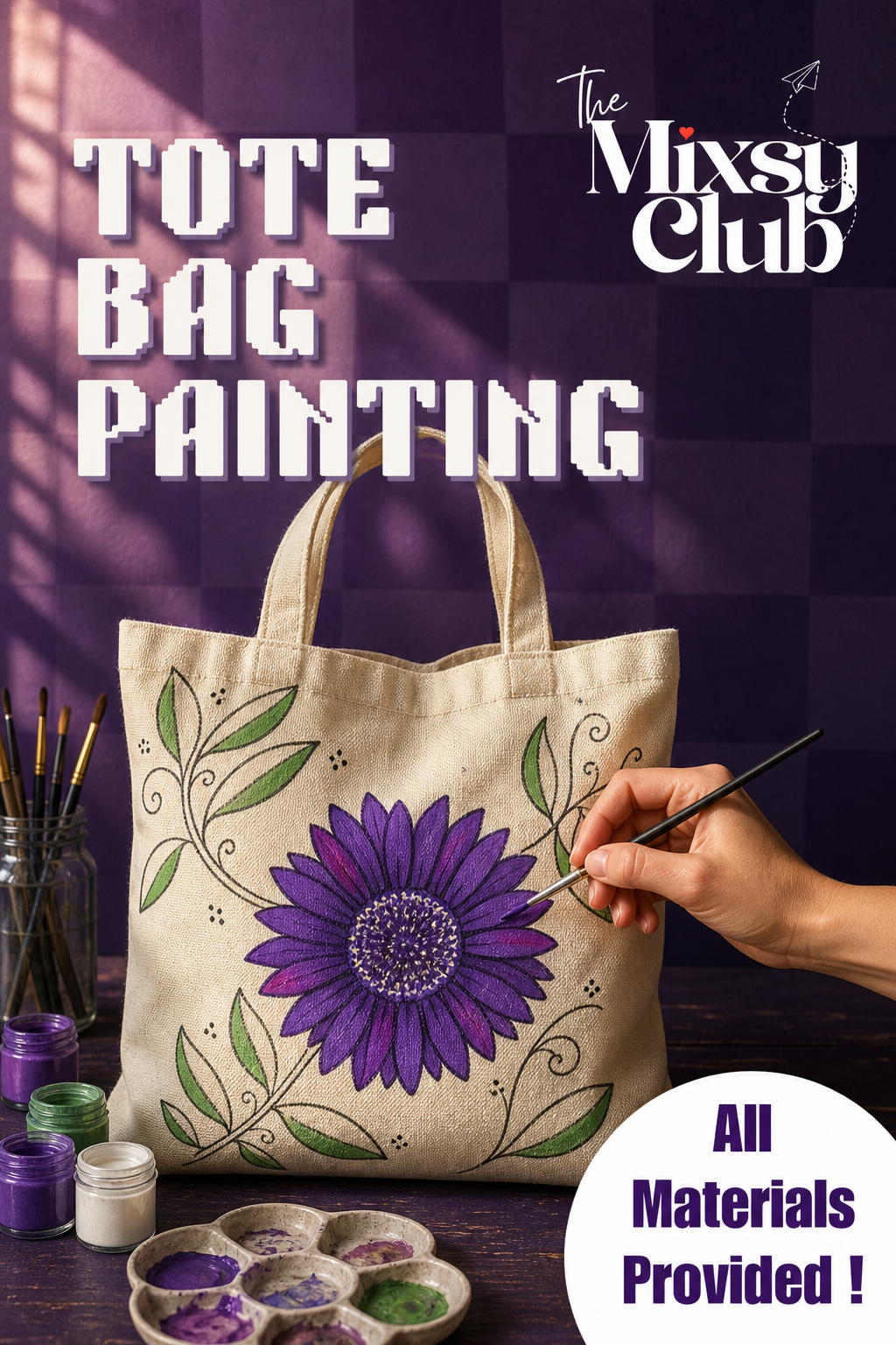 Tote Bag Painting workshop in Powai, Mumbai