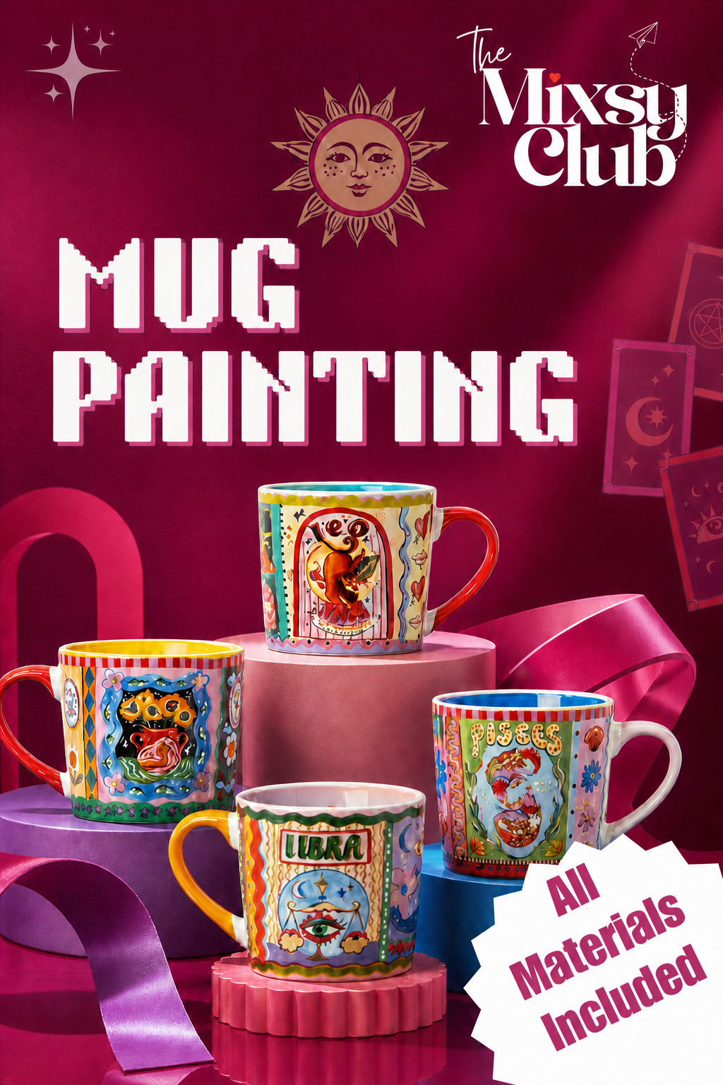 Zodiac Mug Painting workshop in Powai, Mumbai