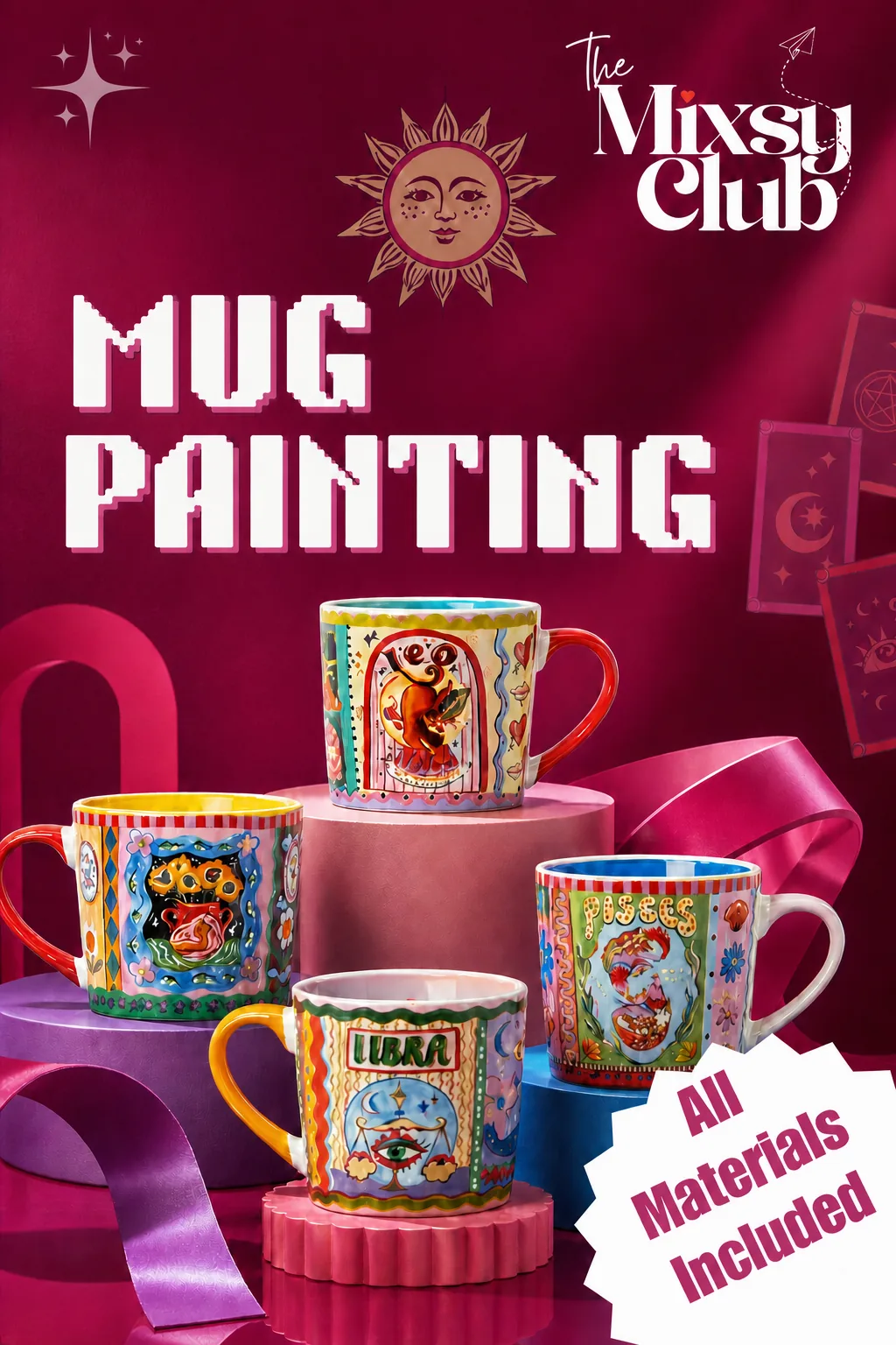 Zodiac Mug Painting workshop in Powai, Mumbai